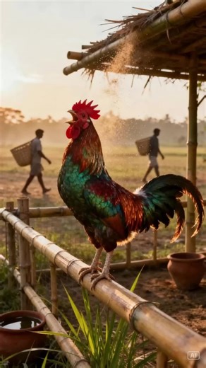 Strong colorful and proudly raised India’s giant chickens, nurtured with care and tradition. 🐓🌾 #TheSmartEarth #IndianChicken #TraditionalFarming #PoultryLife #FarmCulture