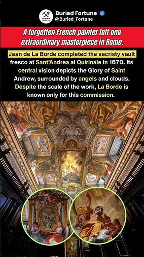 Rome’s Forgotten Ceiling Hides a Rare Baroque Masterpiece 🎨🇮🇹 #shorts #viral #trending