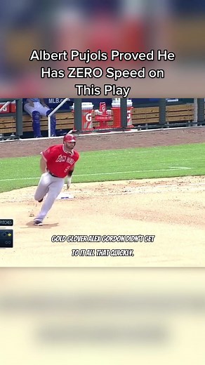 Mans got the speed of turtle with a torn ligament 💀 #MLB #baseball #mlbtiktok #baseballtiktok #baseballtiktoks #baseballboys #baseballlife #baseballszn #madethecut #angels #royals #cardinals