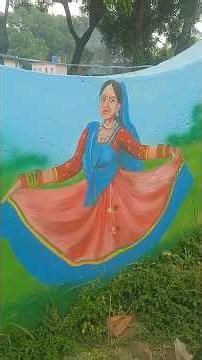 pahadi culture wall painting #art #muralproject #drawing #wall #painting #shotsvideo #viral #artist