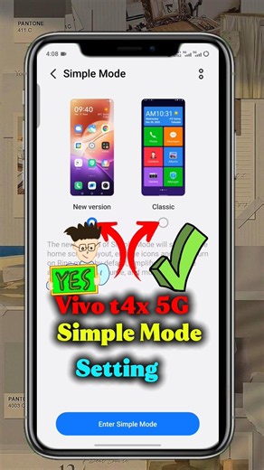 📱 Vivo Phone Simple Mode Setting | Easy Home Screen Setup #VivoPhone #SimpleMode#SmartphoneSettings