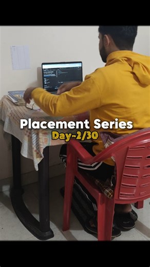 harshit | mini vlogs | Acadmic vlogs on Instagram: "Day-3/30 Placement Series . . . #collegeplacement #dsa #study #placementseries #reels"