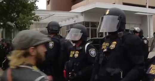 Protests at Portland ICE facility draw federal agents in riot gear