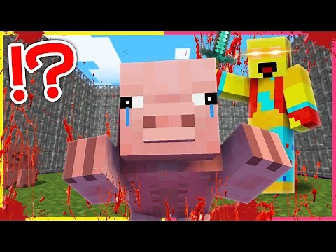 豚になってて食べられる！？🐖逃げろ！！【まいくら・マインクラフト】