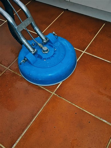 Sometimes floors just need a little time and the right equipment. Very satisfying tile and grout clean in progress. Heron Tile and Carpet Care 0427 985 067 #TileAndGroutCleaning #RockinghamWA #HardFloorCleaning #PerthCleaning