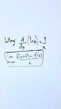 Derivative ln(x) refresher