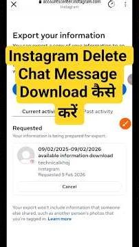 Instagram Delete Chat Message Download कैसे करें