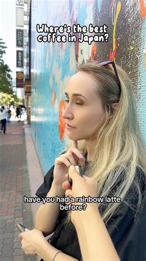Rainbow lattes 🌈 best coffee in Japan?