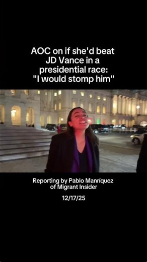 AOC on Running Against JD Vance in 2028: 'I would STOMP HIM'