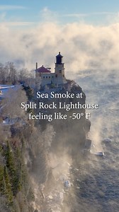 973K views · 25K reactions | Sea Smoke on Lake Superior at Split Rock Lighthouse feeling like -50° F | Nathan Klok Photography | Facebook