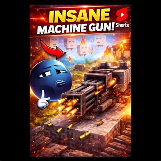 Machine Gun🗿|| #minecraft #viral #shorts #gaming