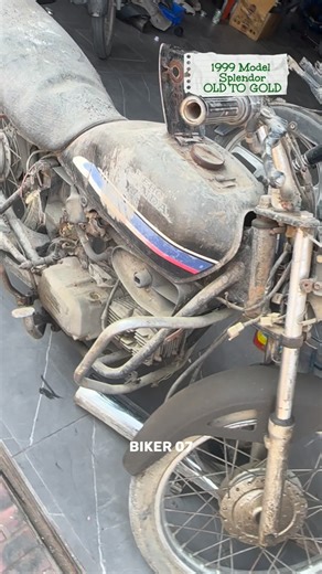 Biker 07 on Instagram: "From dead to deadly — Splendor reborn. 1999 Model Splendor Full Restoration We MAKE OLD TO GOLD #splendor #oldtogold #bikerestoration #bikemodified #bikeaccessories #bullet #bike #trending #splendormodified #viral #splendormodified #ppf #biker07"