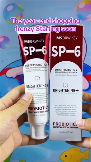SP-6 Super Probiotic Toothpaste contains 6 probiotic strains to brighten and clean teeth#toothpaste #teethcare #fyp #parati #Toothdecay