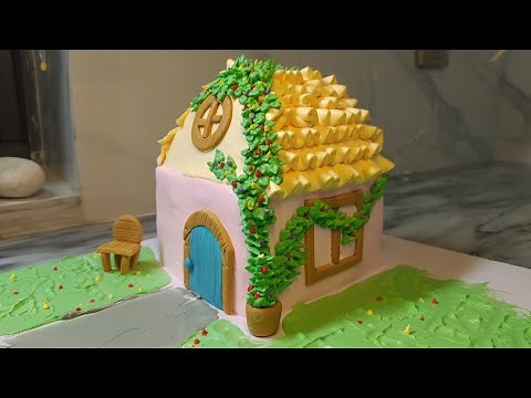 How to make a house cake| Hut Cake Tutorial