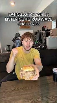 Eating Arby’s while listening to rod wave challenge #viral #challenge #funny