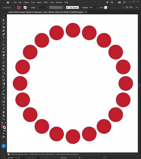 Create Perfect Circular Patterns in Illustrator – Easy 1 Minute Trick