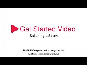 Get Started C5600 Series: Selecting a Stitch