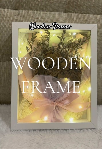 Turn your flowers into memories 🌸🖼️ This wooden shadow box frame is perfect for DIY gifts, dried flowers, and aesthetic room decor. Super affordable but looks premium! ✨ #woodenframe #frameforflowers #diyflowers #frame