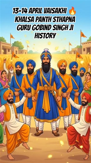13–14 April Vaisakhi 🔥 Khalsa Panth Sthapna Guru Gobind Singh Ji History #shorts#vaisakhimela#viral