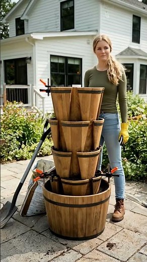 I Turned a Barrel & PVC Pipe Into a GARDEN TOWER-DIY Hack#diy #gardening #organicgardening #nature
