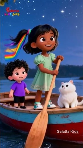 படகு பாடல் - Moonlight Boat Song | Tamil Nursery Rhymes for Children's | Galatta Kids | Shorts