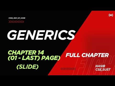 Generics... Java Chapter 14... Java Course...