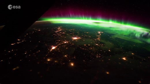 Breathtaking view of Aurora Borealis from ISS.