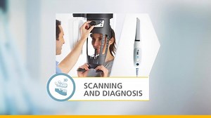 Dr. Larry Marks, of Advanced Smile Solutions, uses the CS 8100 3D for diagnostic purposes along with the CS 3600 intraoral scanner to scan the upper and lower jaw. The Prosthetic-Driven Implant Planning module merges the two scans together for a 3D set-up of the patient’s gum tissue and teeth superimposed on the CBCT scan, which helps him properly place implants—ultimately reducing the guesswork in the workflow. | Carestream Dental
