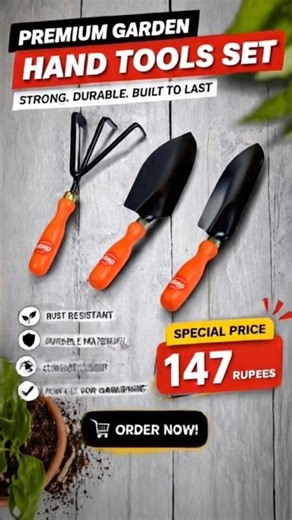 This Premium Garden Hand Tools Set is all you need to grow your plants 🛒