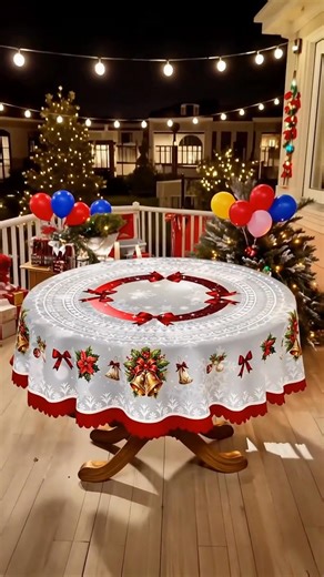 Christmas bow tablecloth🎀 | Appointate