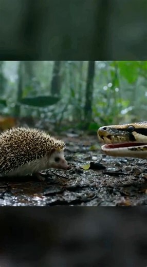 Venom Meets Armor — Python’s Painful Lesson 🐍🦔🔥 #Hedgehog #Python #NatureDefense