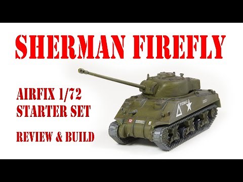 Airfix Sherman Firefly Starter Set 1/72 scale review and build 2021 box - HD 1080p