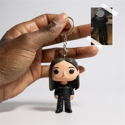 Custom Personalized 3D Keychain Cartoon Style | Personalized Family Gift | Handmade From Your Photo | Gift for Her or Him From Photo - Etsy