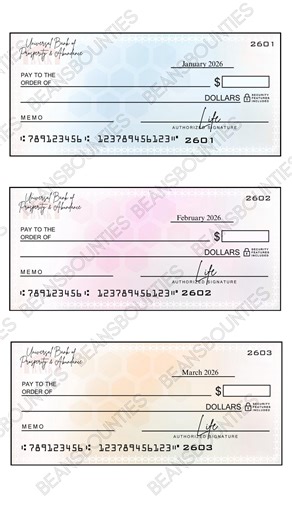 2026 Manifestation Checks, Universal Bank of Prosperity & Abundance, Monthly Money Manifesting Printable, 12 Blank Checks PDF - Etsy
