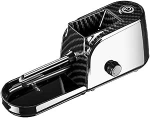 Electric Cigarette Rolling Machine Portable Tobacco Injector Maker Household Automatic Electric Cigarette Injector Machine (6.5mm Tube) (Carbon Fibre)
