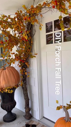DIY Autumn Tree on the Porch | Affordable Fall Decor