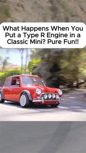 What Happens When You Put a Type R Engine in a Classic Mini? Pure Fun!! # Owner: @oh_that_mini #classicmini #hondatyper #cars #MINICooper #engineswap #mini #b16swap #CarEnthusiast #jdm | Mini Cooper Club