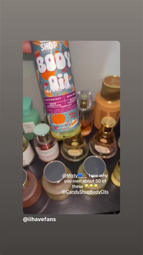Shout out to one of our newest members of the Candy 🍭 Shop family for showcasing her body oil haul! 💕✨ We’re seriously so excited to have you here, babe — thank you for the love, the support, and for letting us be part of your SOTD routines! 🫶🏽🍬 Candy Shop family, go show her some love in the comments! 👑💖 #CandyShopBodyOils #BodyOilHaul #SOTDQueen #ShopSmall #CandyShopFamily 🍭@iihavefans