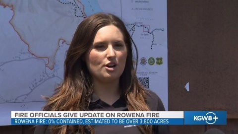 Fire officials give latest update on Rowena Fire near The Dalles