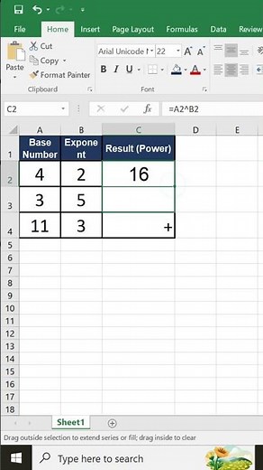 Base Number Exponent Result (Power) in Excel | Power Formula Explained