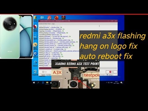 Redmi a3x flashing amt tool #hang on logo fix #autorecoveryfix #autofastbootfix #flashingtestpont