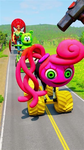 Funny & Weird Cars Crossing to Hammer Spinner in BeamNG.drive