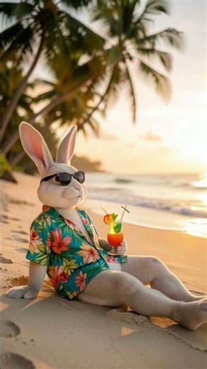 The Easter Bunny Relaxes – AI animation