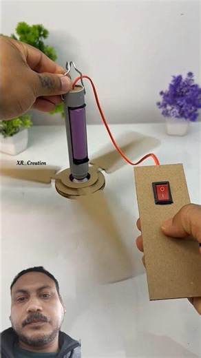 Testing the durability of a DIY ceiling fan #schoolproject #diy #tech #sciencemodel #fan #dcmotor