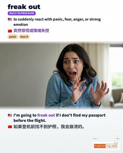 Freak Out: English expression meaning and example