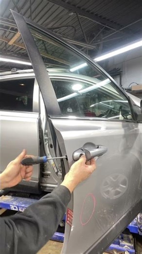 Toyota RAV4 2018 door handle removal #autobodyrepair #fyp #tutorial #automobile