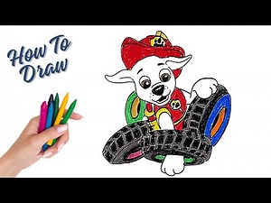 Marshall from Paw Patrol drawing