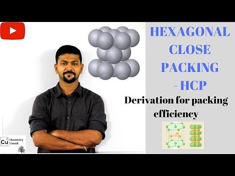 HCP Structure || Derivation For Packing Efficiency || Solid States .