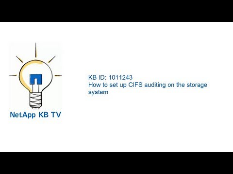 How to set up CIFS auditing on the storage system