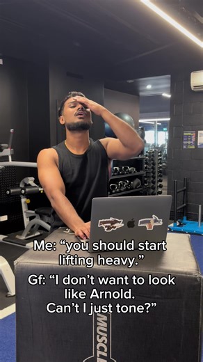 Oooh why didn’t I think of that. I’ve been training for 3 years and I wish I could look 10% as big as Arnold No. Training to tone isn’t real. Just gain some muscle and be relatively lean and you’ll look “tone”. There’s so many health benefits of lifting heavy with good form. #gym #fitness #meme